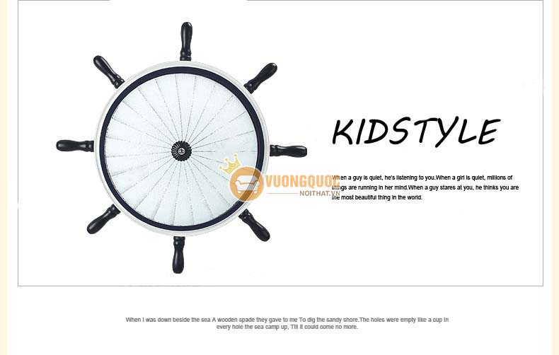 Đèn ốp trần trẻ em hình bánh lái tàu UHS109-11